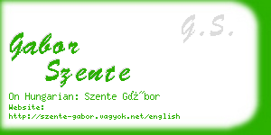 gabor szente business card